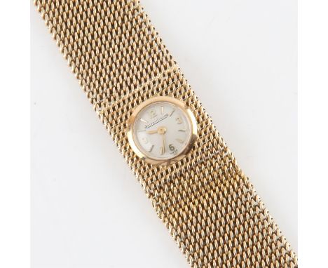 Jaeger Le Coultre, gold dress watch, the signed dial with applied dagger and Arabic numeral hour markers, fitted with a manua