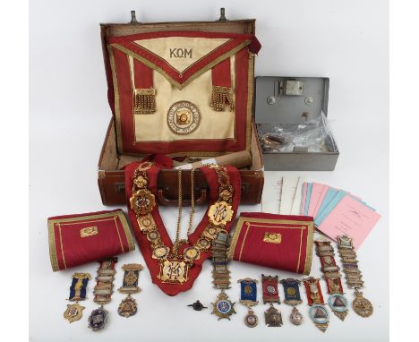 Items attributed to The ROAB GLE - The Royal Antediluvian Order of Buffaloes - Grand Lodge of England, including a ceremonial