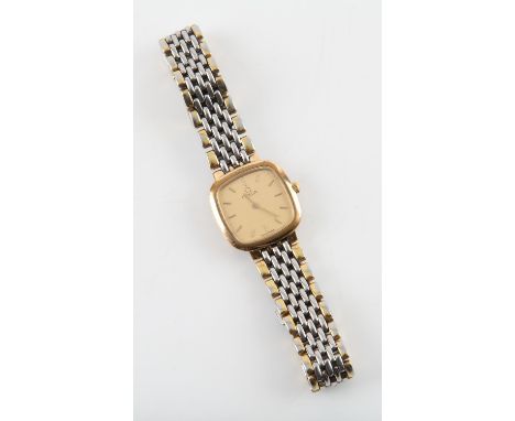 Omega, De Ville, bi metal, reference 795 0898.2 wristwatch, signed brushed champagne dial with baton hour markers, fitted wit