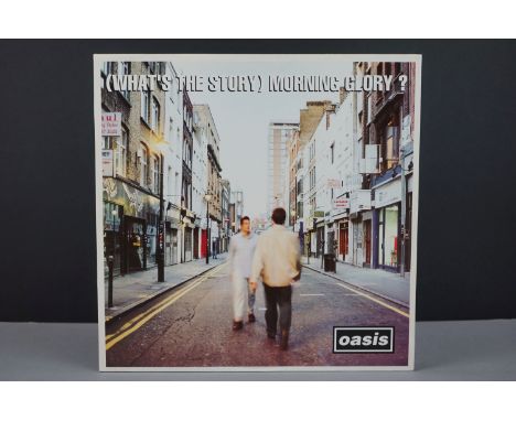 Vinyl - Oasis What's The Story Morning Glory? 2 LP on Creation CRELP189, sleeve has some indented writing to cover, not visib