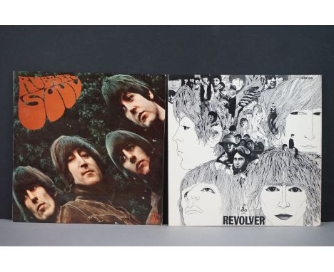 Vinyl - The Beatles 2 LP's to include Rubber Soul (PCS 3075) Sold In UK and The Gramophone Co to label, matrices -2 and -2, E