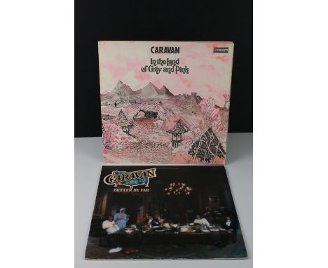 Vinyl - Caravan 2 LP's to include In The Land Of The Grey And Pink (Deram SDL R 1) red and white Deram label, and Better By F