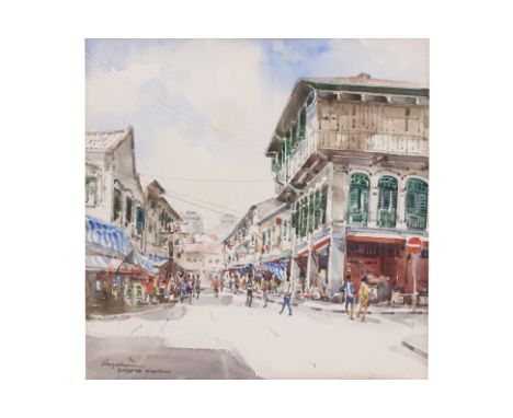 GOH CHYE KEE (SINGAPORE, B.1956) - TEMPLE STREET, CHINATOWN
Water colour, signed, inscribed and dated '92 lower left, titled 