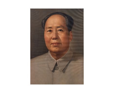 A CHINESE POLITICAL POSTER PORTRAIT OF MAO ZEDONG
Dated 1965 and inscribed to lower right, framed
72 x 53cm
Condition Informa