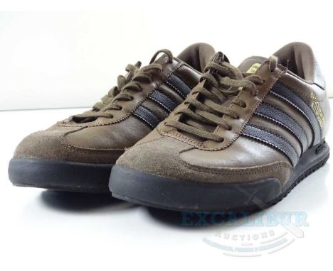 ADIDAS - Beckenbauer Trainers  - Earth/Black/ Met gold - UK 7 / US 7.5 - Very light wear / Boxed