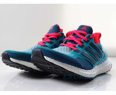 ADIDAS - Ultra Boost M Trainers - Clear green/Solar red - UK 7 / US 7.5 - New / Unused / Boxed
