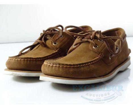 TIMBERLAND - Classic 2 Eye Boat Shoe - Brown suede  - UK 7.5 / US 8 - Some light wear / Boxed