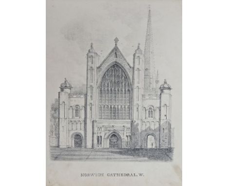 Sillett (James) Views of the Churches, Chapels and Other Public Edifices in the City of Norwich, 1828, 59 plates, calf spine 