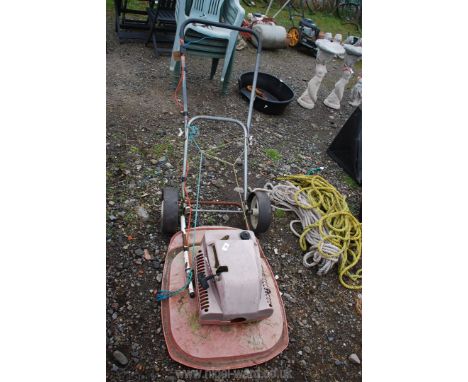 A wheel action hover mower engine turns and good compression.