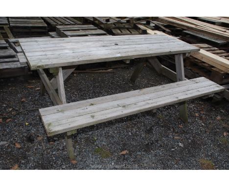 Picnic bench 60'' long x 30'' wide.