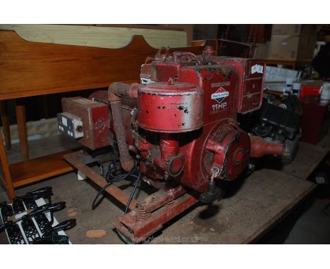 Briggs &amp; Stratton 11HP engine generator, (good compression, needs some attention, no spark).