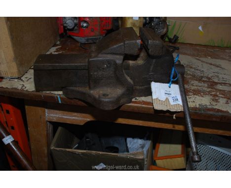 A 4 1/2" bench vice.