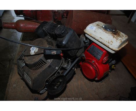 Honda G100 petrol engine and Suzuki M120X engine, (both good compression and for spares or repairs).