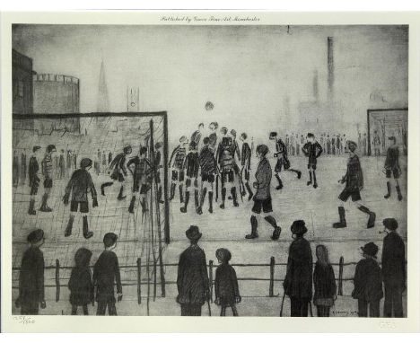 Laurence Stephen Lowry RA (British, 1887-1976)- 'The Football Match'
Limited edition sepia print, no. 1257/1500 to margin, em