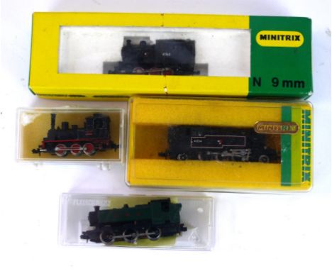 Eight boxed 'N' gauge tank locomotives by various makers (not all in original boxes)
Comprising a Minitrix 0-6-0 tank locomot