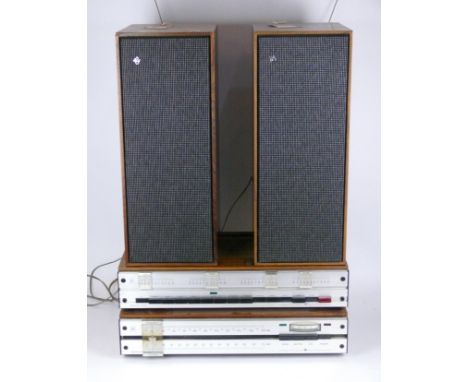A pair of Bang & Olufsen Beovox 1000 speakers
Rosewood veneered, made in Denmark 1966-1970 and designed by Jacob Jensen, toge