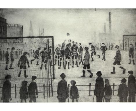 Laurence Stephen Lowry RA (British, 1887-1976)- 'The Football Match'
Limited edition sepia print, numbered to mount 305/1500,