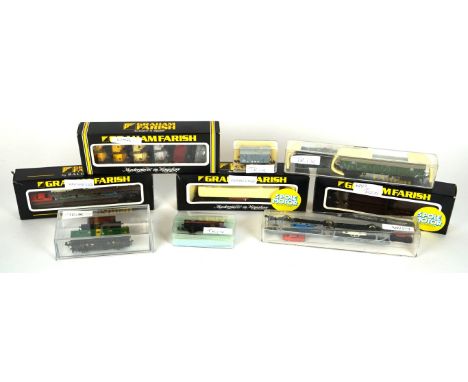 Forty eight boxed and five unboxed 'N' gauge wagons by various makers 
Including Peco, Fleischmann, nine by Minitrix, eight b