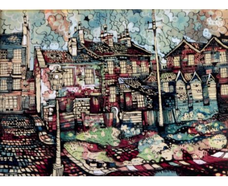 Pat Cooke (British, 1935-2000) - ' Old Burnley'
Watercolour and black ink, signed, titled and dated 1977, approx 18x23cm, fra