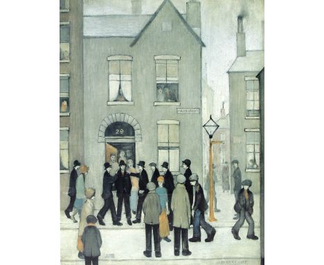 Laurence Stephen Lowry RA (British, 1887-1976)- 'The Arrest'
Limited edition colour print, no. 506/850, bears embossed stamp 