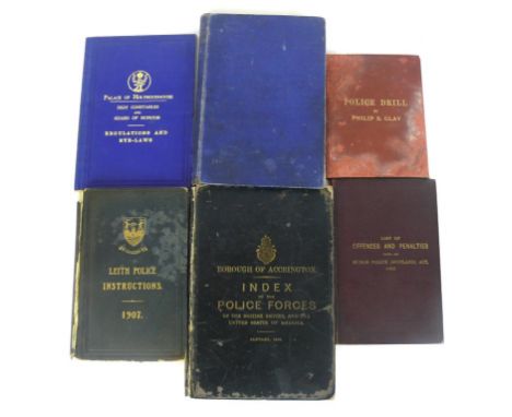A collection of books on policing, late 19th/early 20th Century
To include 'The Borough of Accrington Index to the Police For