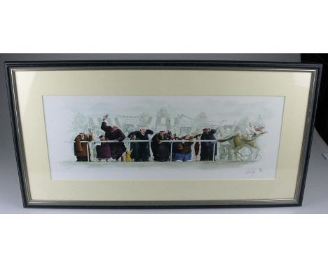 Lee Fearnley "Winning Post" Signed Limited Edition Framed Print with COA. Lee Fearnley "Winning Post" Signed Limited Edition 