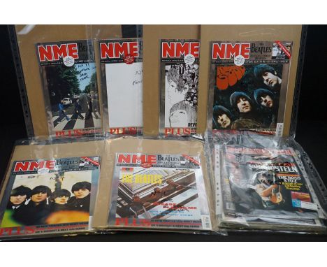 Music Memorabilia - 12 NME The Beatles cover magazines plus 8 x Bruce Springsteen related booklets and magazines 