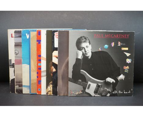 Vinyl - Nine Paul McCartney / Wings LPs to include London Town (stamped to cover 'Property of EMI R Demonstration Only Not Fo