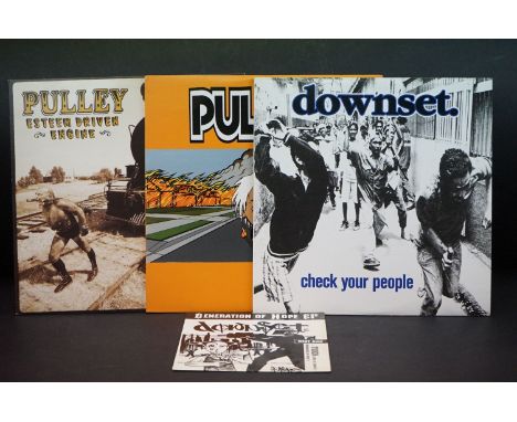 Vinyl - American Rock / Metal / Rap - Downset Check Your People LP on Epitaph label 86601-1, Downset Generation of Hope 7" EP