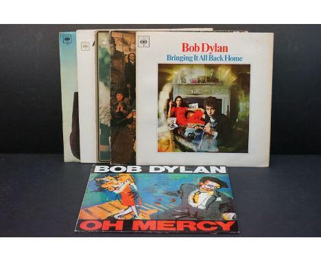 Vinyl - Bob Dylan 6 LP's to include Oh Mercy, The Historic Basement Tapes (sticker removal damage to front of sleeve), Desire