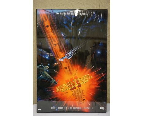 Film Memorabilia / autographs - Star Trek The Undiscovered Country, a framed poster, on a resin board, with signatures of Wil
