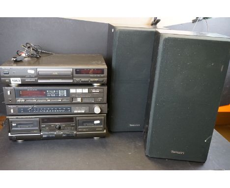 Hi-Fi Equipment - Technics stack to include CD Player SLPG 480A, Tuner STZ 35L, Amplifier SUZ 55, cassette deck RSTR 373 &amp