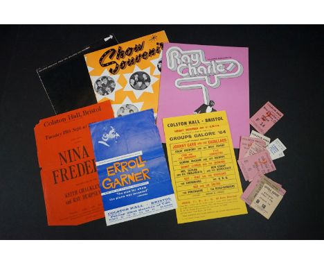 Music Memorabilia - Programmes, tickets and flyers mainly connected to the Bristol Colston Hall, artists include Ray Charles,