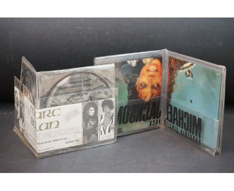 Vinyl - Marc Bolan ltd edn Interview Picture Disc Collection and Michael Jackson Souvenir Pack MJ5, vg++ 