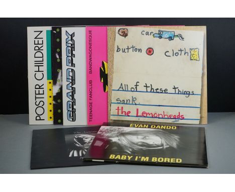 Vinyl - Seven original LPs to include Lemonheads x 2 (Car Button Cloth &amp; Lovely), 2 x Teenage Fanclub (Grand Prix &amp; B