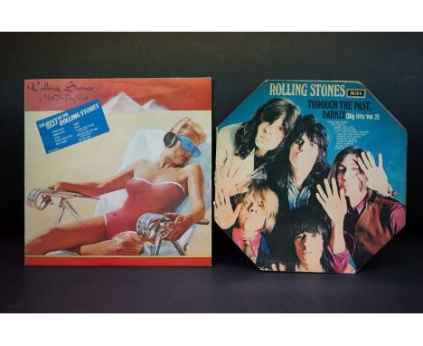 Vinyl - Two Rolling Stones LP's Through The Past Darkly (LK 5019) Decca unboxed red mono label with correct inner, and Made I