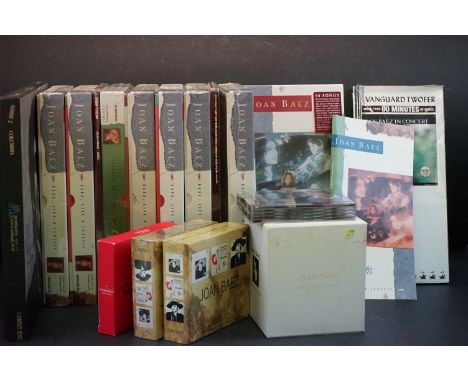 CDs - Joan Baez, a group of 16 box sets, to include Les Annees Woodstock, Rare Live &amp; Classic, Diamonds etc, a few sealed