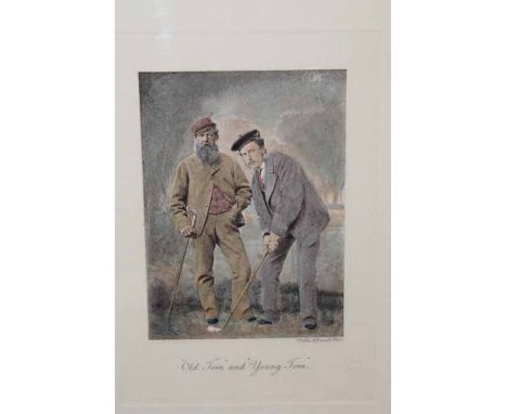 PRINT OF 'OLD TOM' AND 'YOUNG TOM'