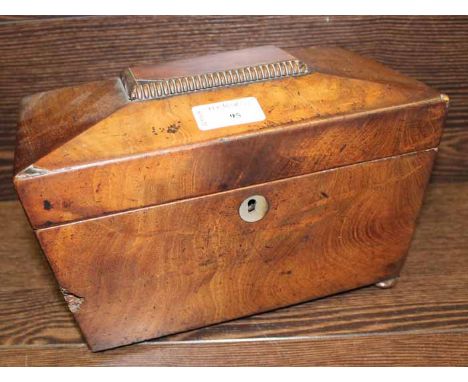 MAHOGANY TEA CADDY