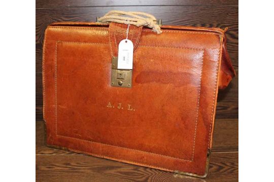 briefcase with initials