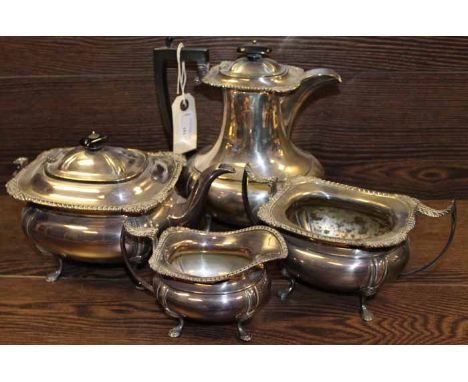 SILVER PLATED FOUR PIECE TEA SERVICE
