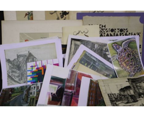 A collection of prints and pen and ink engravings by Keith Paul. UK P&amp;P Group 2 (£20+VAT for the first lot and £4+VAT for