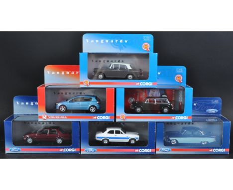 A collection of x6 Limited Edition Corgi Vanguards 1/43 scale diecast model cars. Examples to include; VA10000 Ford Sierra Sa