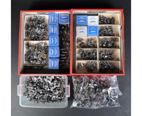 A large collection of vintage cast metal wargaming figures by English makers ' Miniature Figurines Ltd ' and ' Essex Miniatur