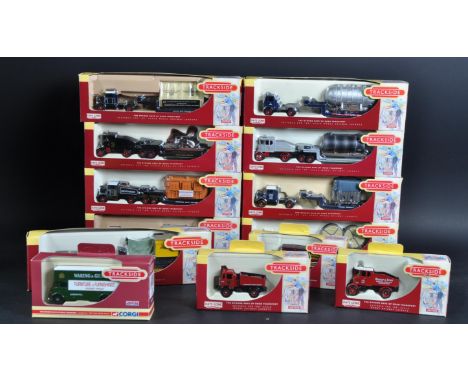 A collection of assorted Lledo made 1/76 scale / 00 gauge trackside diecast model cars and haulage vehicles. Examples to incl