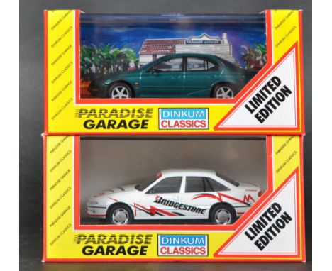 Dinkum Classics - Paradise Garage - x2 1/43 scale precision diecast model cars; Ford Falcon &amp; Holden Commodore Acclaim. B