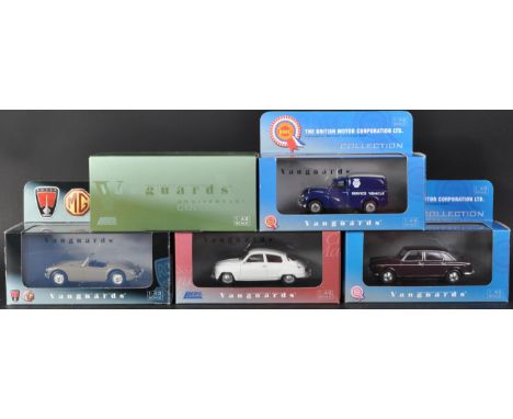 A collection of x5 Limited Edition Lledo made Corgi Vanguards 1/43 scale diecast model cars. Examples to include; VA05006 MGA