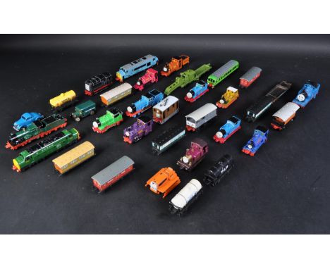 A collection of assorted ERTL Thomas The Tank Engine &amp; Friends diecast locomotives and rolling stock wagons. Examples to 