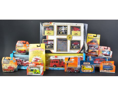 A collection of vintage Matchbox Super Kings / Superfast and other Matchbox range diecast Fire Engines. Examples to include; 