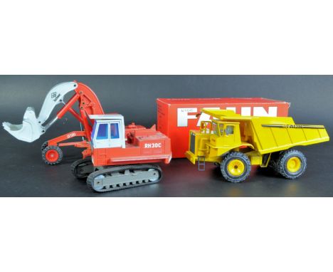 A collection of x3 vintage West Germany made diecast models of farm and construction interest comprising; Gama Diecast Faun K